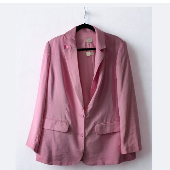 NWOT A New Day Pink Two Button  Long Sleeve Blazer XXL - Picture 2 of 8
